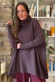 Beyond Terry Oversized Cowl Knit Fig Marl